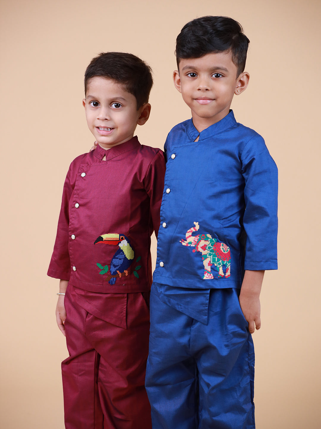 Tiny Tusks Asymmetrical Shirt & Pant Set