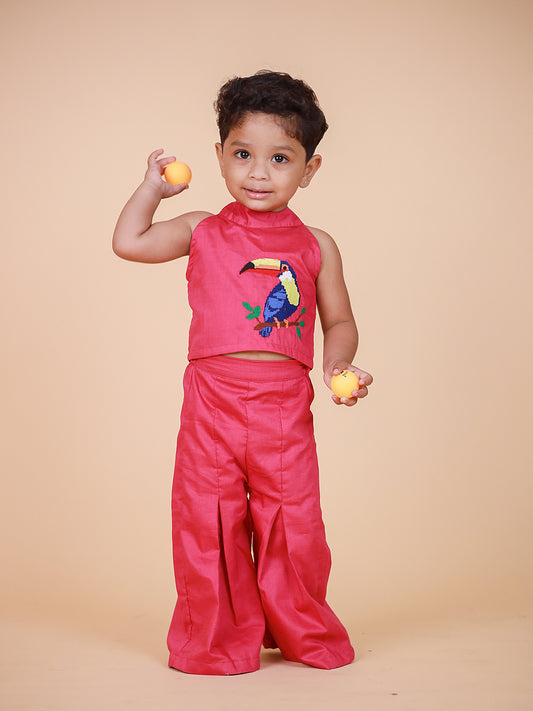 Trendy Halter Neck Full Pant Set β Perfect for Parties