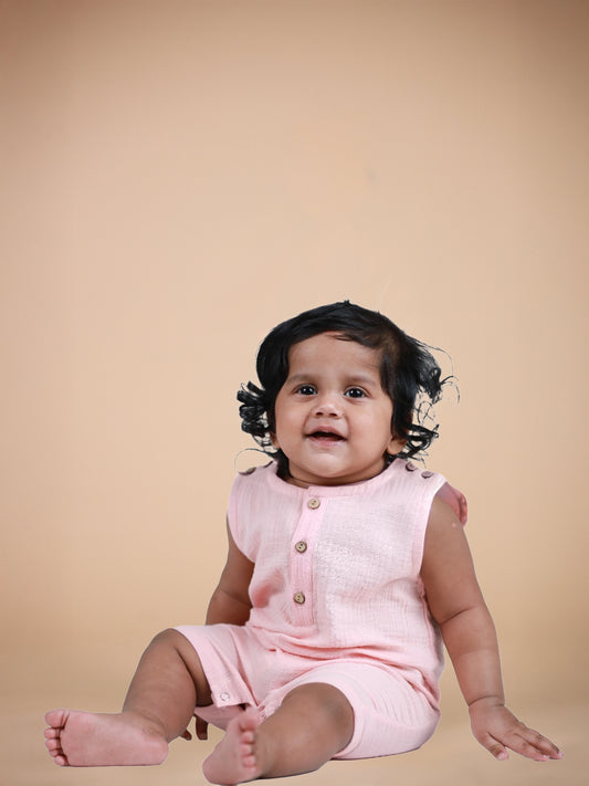 100% Crinkled Cotton Muslin Rompers | Onesies | Unisex