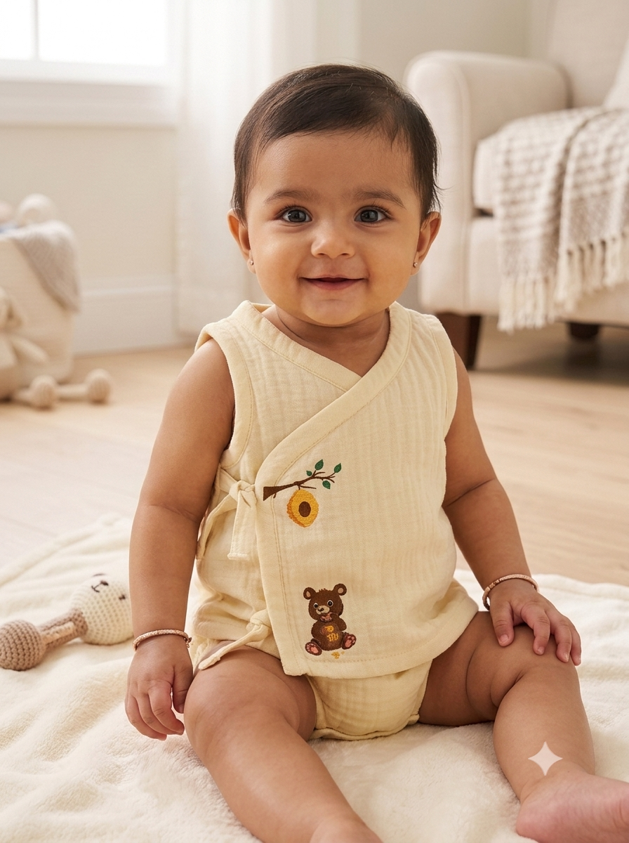 100 % Cotton Printed Jabla for Newborns & Infants