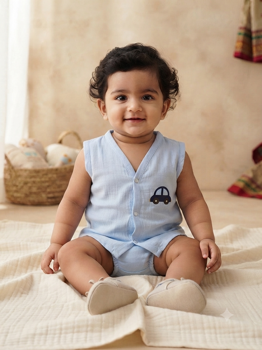 100 % Cotton Printed Jabla for Newborns & Infants