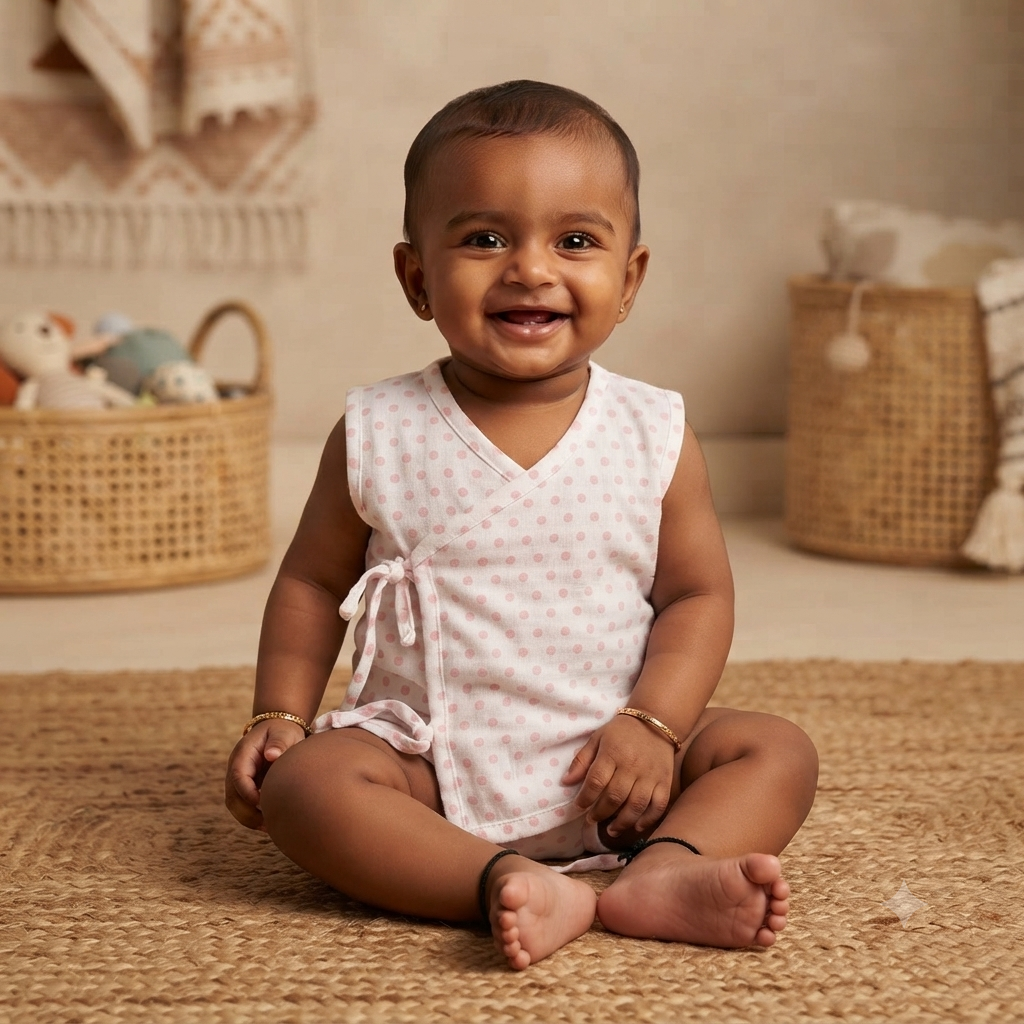100 % Cotton Printed Jabla for Newborns & Infants