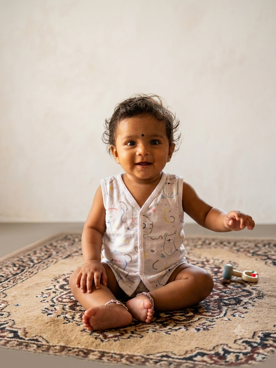 100 % Cotton Printed Jabla for Newborns & Infants