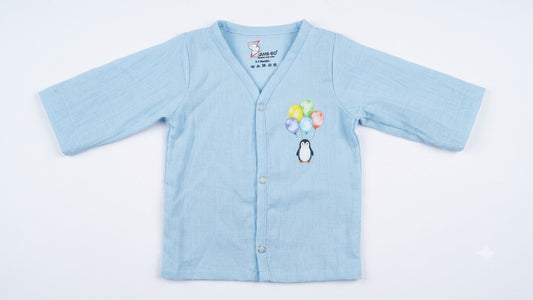 Playful Parade Full Sleeve Front open Jabla | Pack of 3 | 100% Muslin Cotton | Newborn Baby Wear