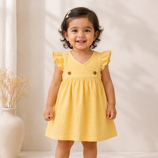 Twilight Yellow- Kimono Frock