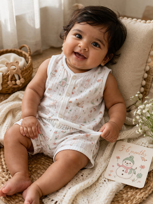 100 % Cotton Printed Jabla for Newborns & Infants