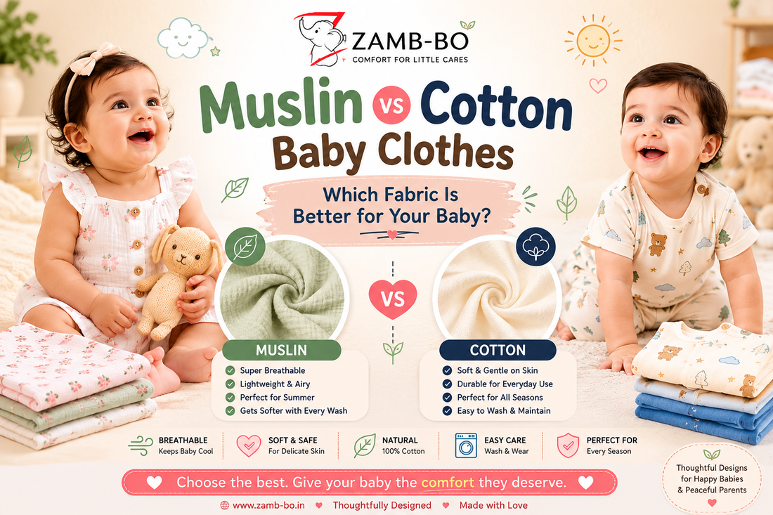 Muslin vs Cotton Baby Clothes: Which Fabric Is Better for Your Baby?