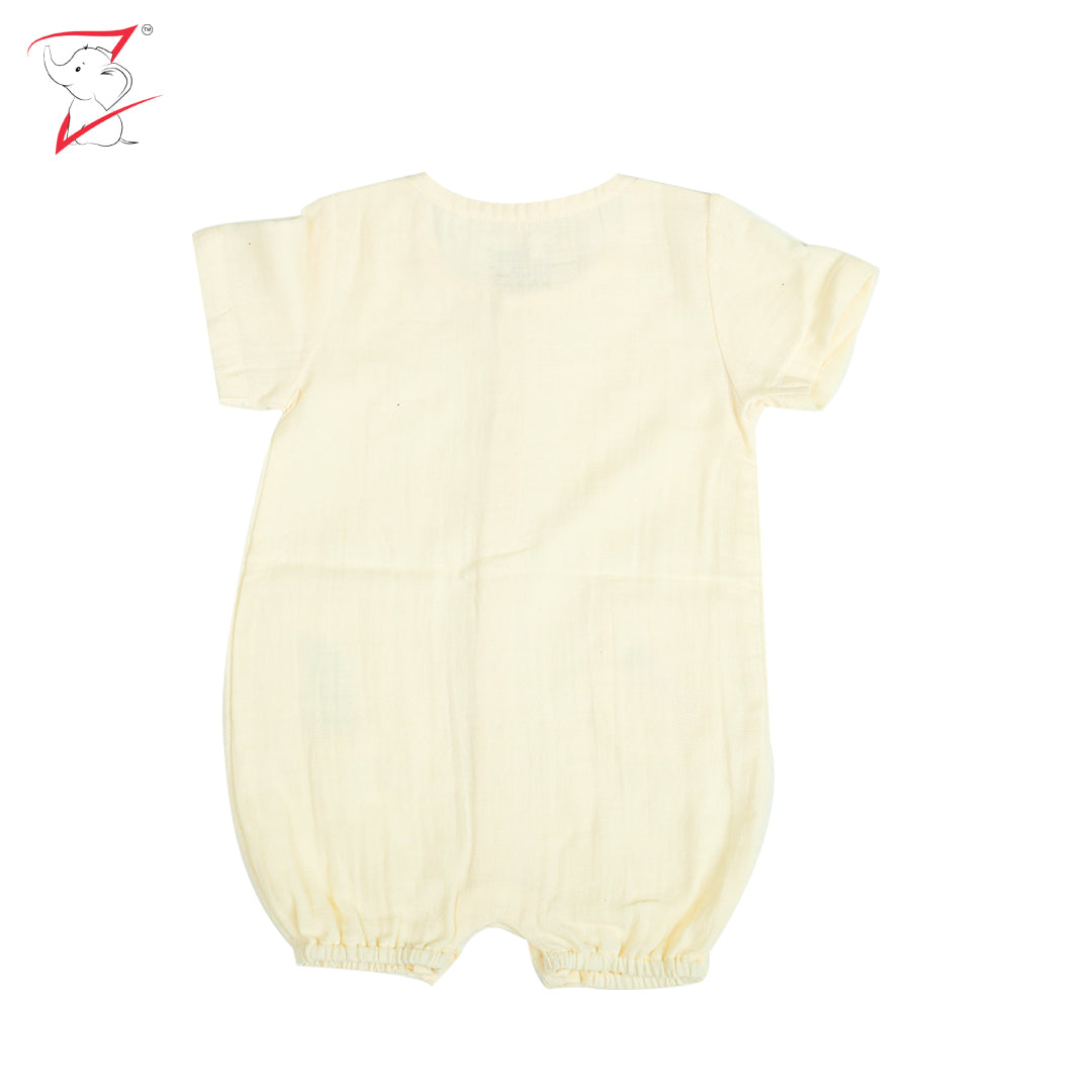 100% Crinkled Cotton Muslin Romper - unisex
