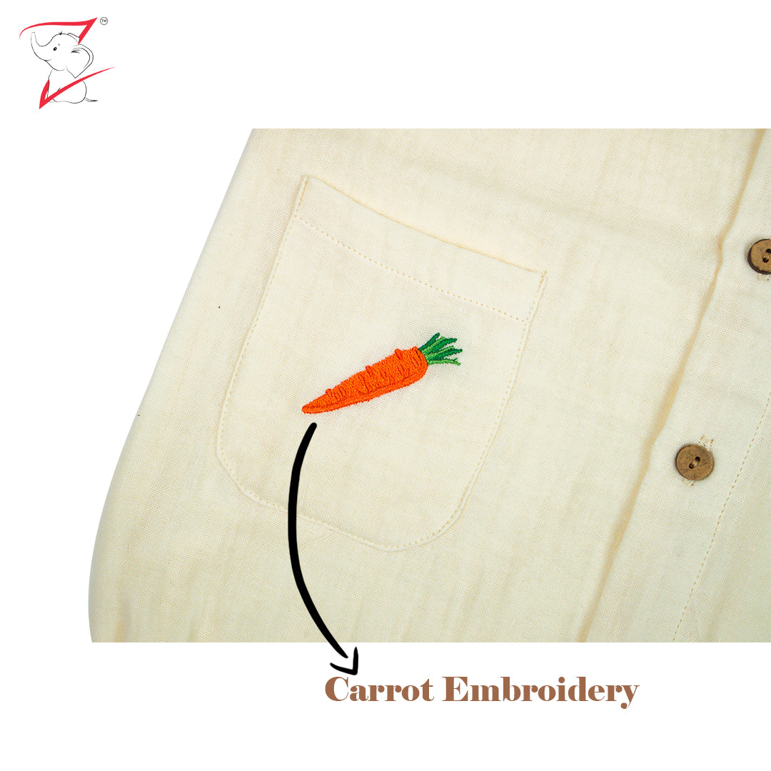 100% Crinkled Cotton Muslin Romper - unisex