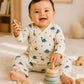 Safari Tales Muslin Cotton Angharkha Jabla Pant Set, Dino Print