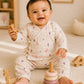 Safari Tales Muslin Cotton Angharkha Jabla Pant Set, Deer Print