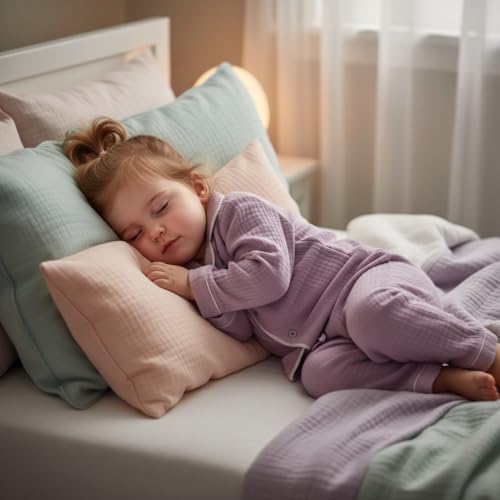 Dreamy Cubs - Lilac & Green Crinkle Comfort Muslin Nightsuit Set | Pack of 2 | Unisex