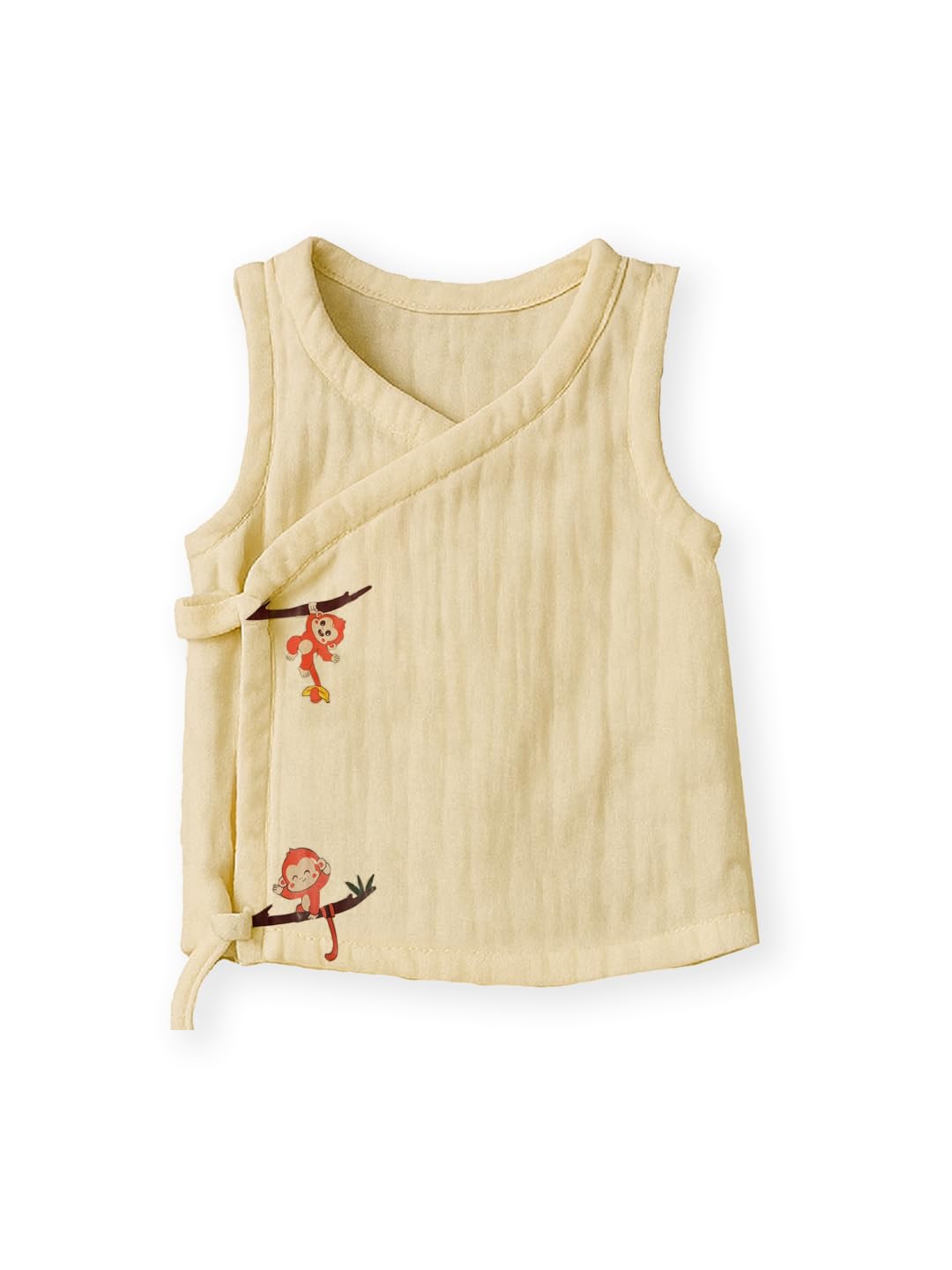 Crinckled Muslin Cotton Jabla - I'm Happy - Pack of 2