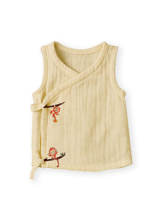 Crinckled Muslin Cotton Jabla - I'm Happy - Pack of 2