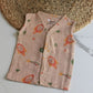 Wildlings Sleeveless Front open Jabla | Assorted Prints | 100% Muslin Cotton | Newborn Baby Wear