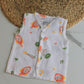 Wildlings Sleeveless Front open Jabla | Assorted Prints | 100% Muslin Cotton | Newborn Baby Wear