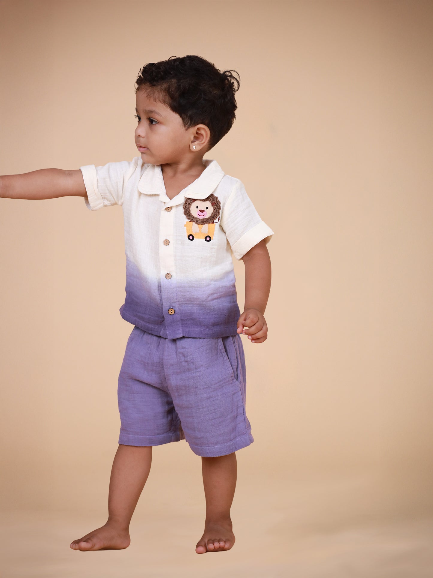 Dreamy Dyes - Violet Ombre Shirt & Shorts for unisex