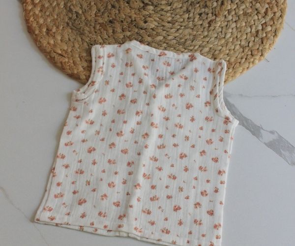Wildlings Sleeveless Front open Jabla | Assorted Prints | 100% Muslin Cotton | Newborn Baby Wear