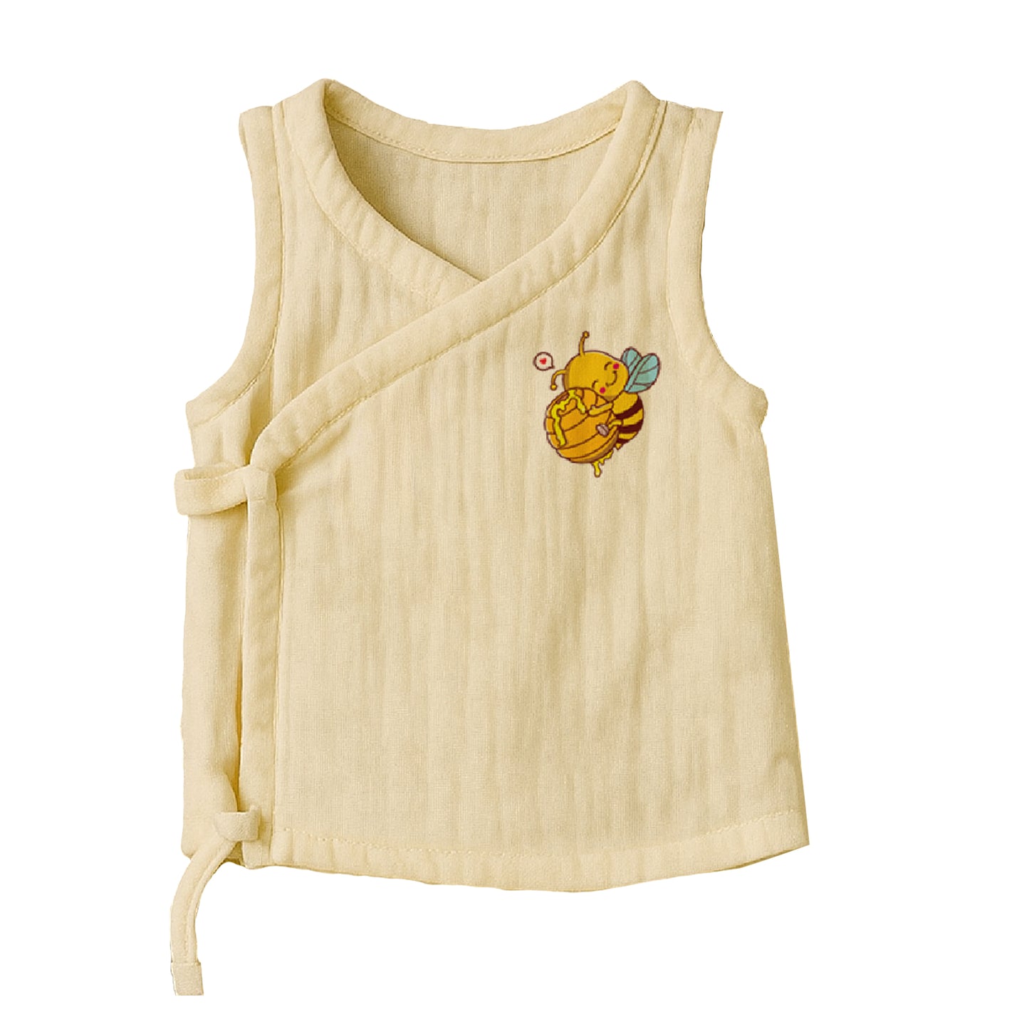 Crinckled Muslin Cotton Jabla - Honey & bear - Pack of 2