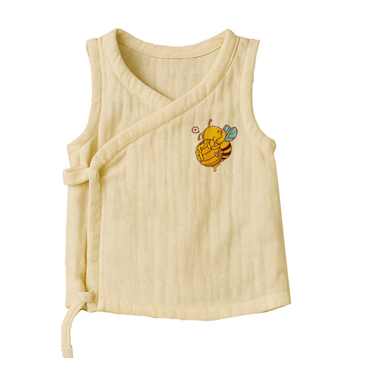 Crinckled Muslin Cotton Jabla - Honey & bear - Pack of 2