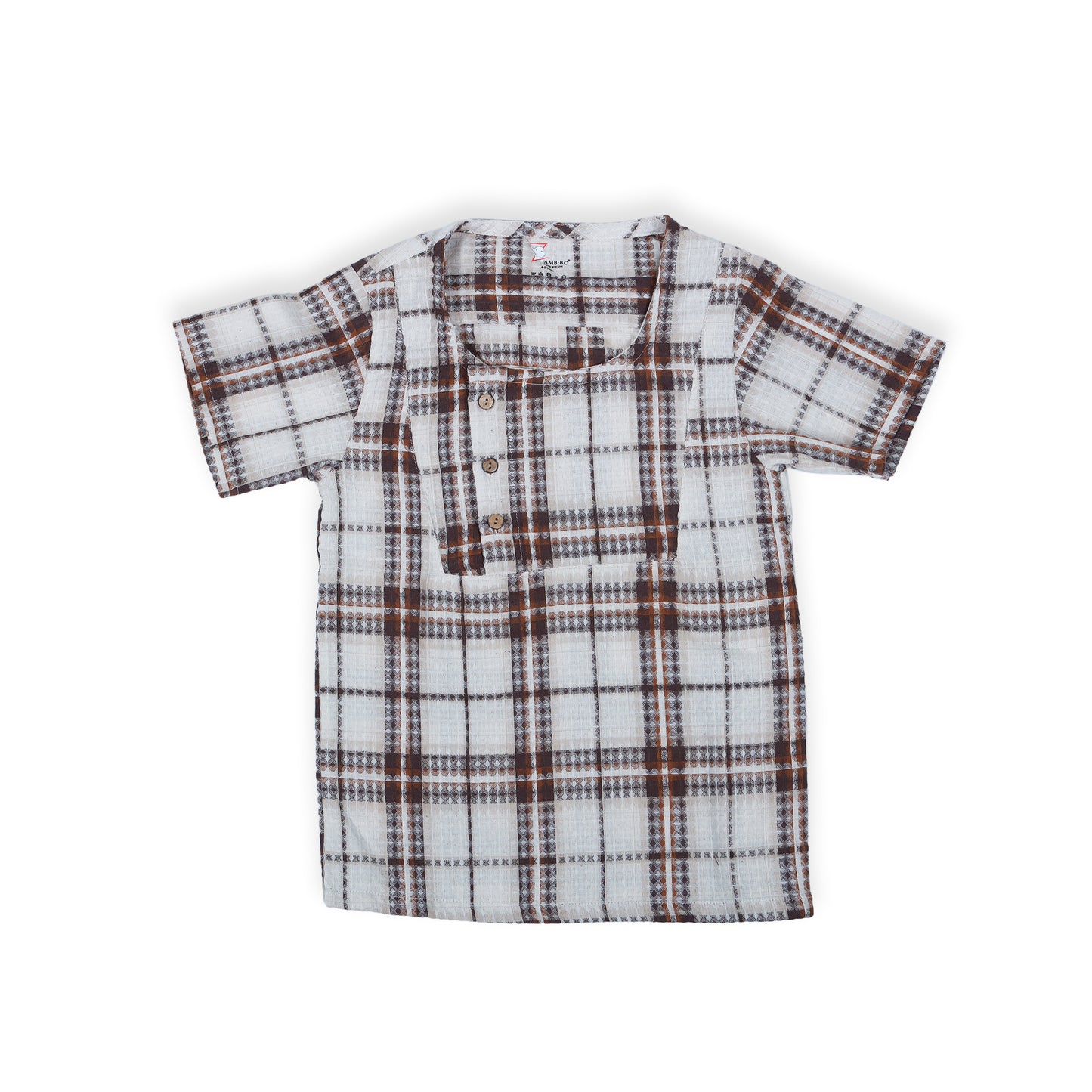 Off-White Textured co-ords for Boys