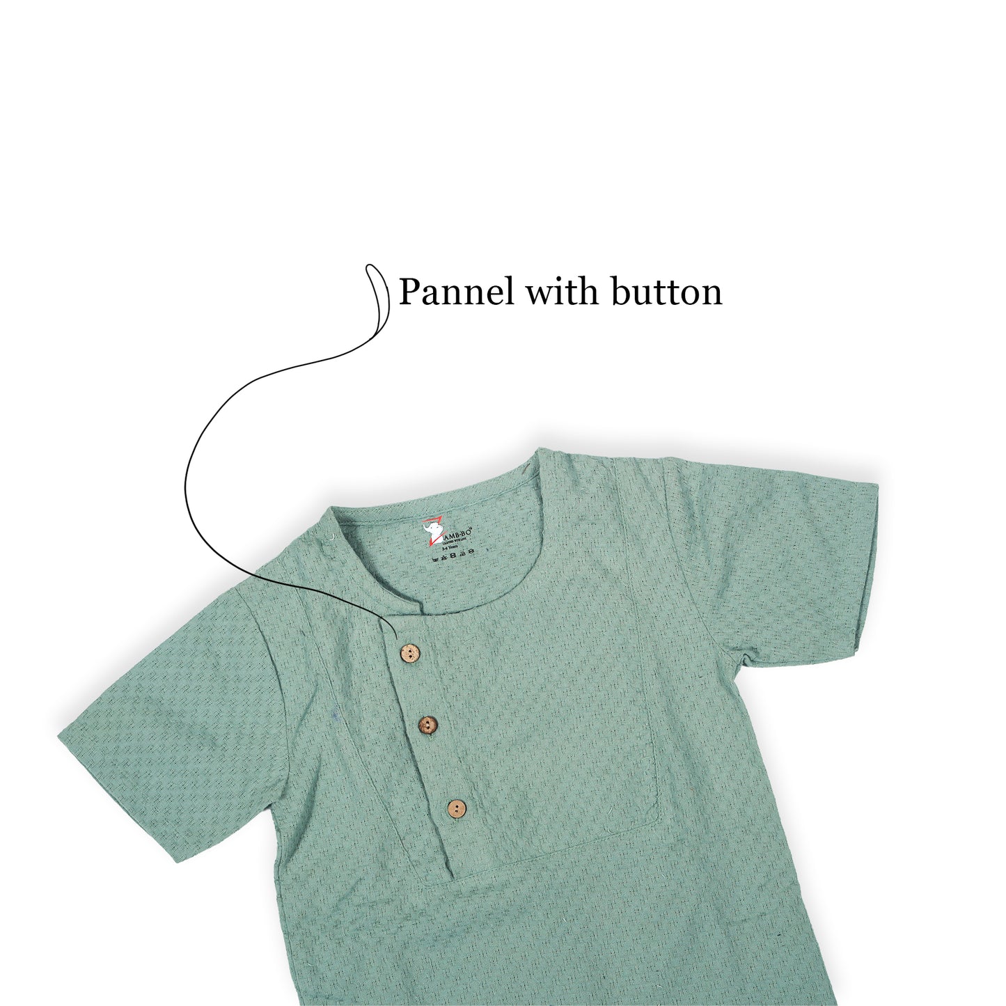 Green Textured co-ords for Boys