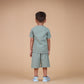 Green Textured co-ords for Boys