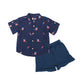 Organic Cotton printed shirt & Crinckled Shorts bottom