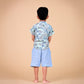 Organic Cotton printed shirt & Crinckled Shorts bottom