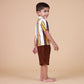 Organic Cotton Yarn dyed Shirt with Crinckled muslin Bottom shorts for boys