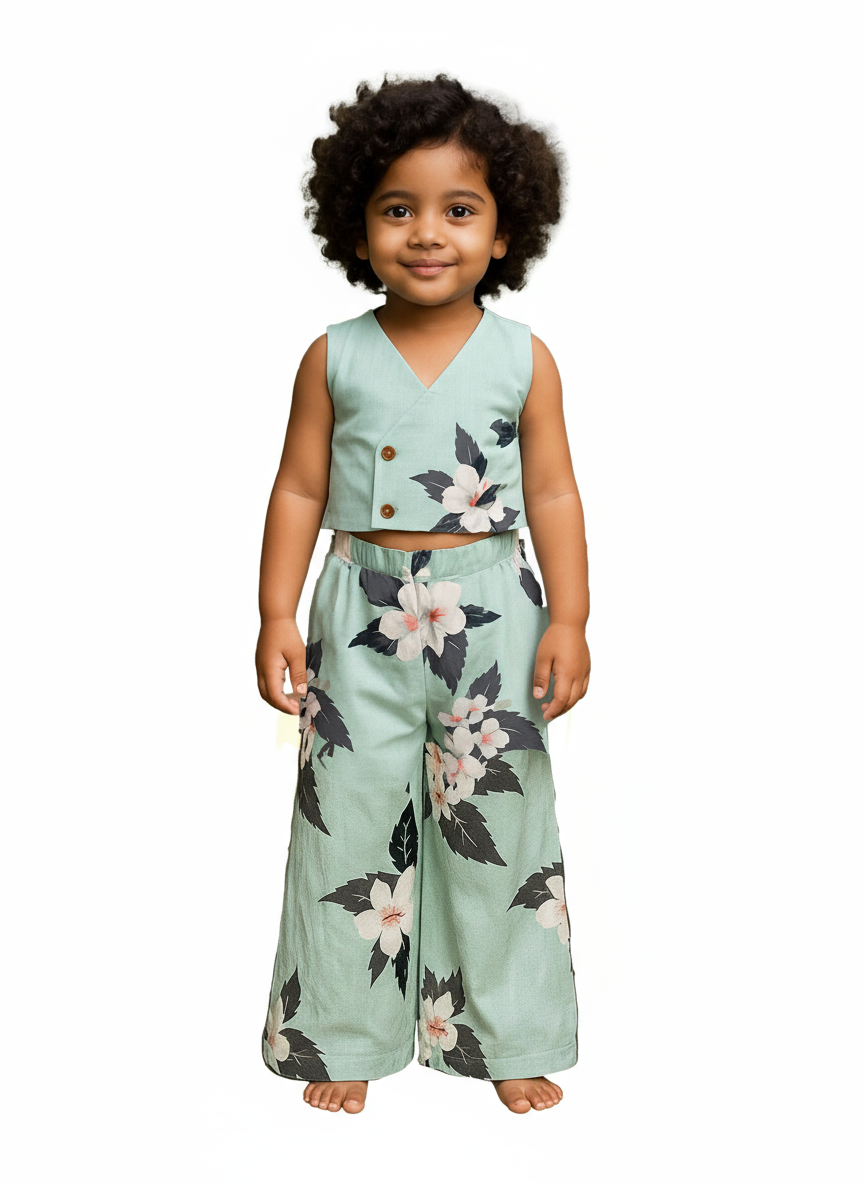 Organic Cotton Reversible top & bottom for Girls