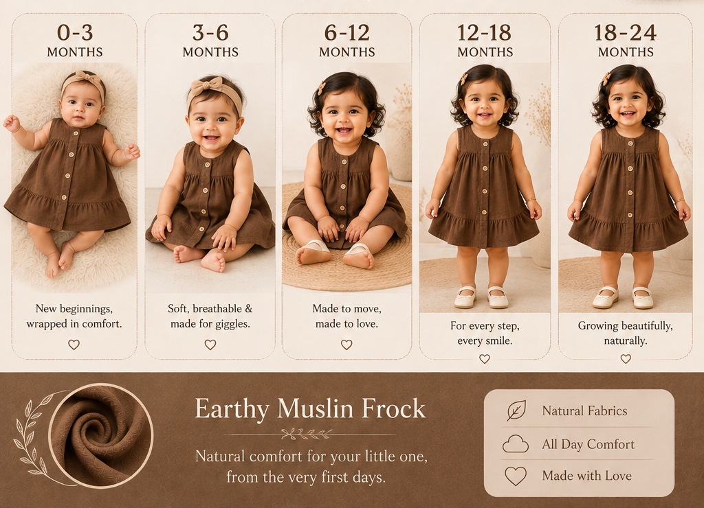 Cocoa Bloom - Crinkled Muslin A-line Sleeveless Frock