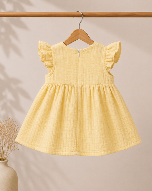 Twilight Yellow-  Kimono Frock