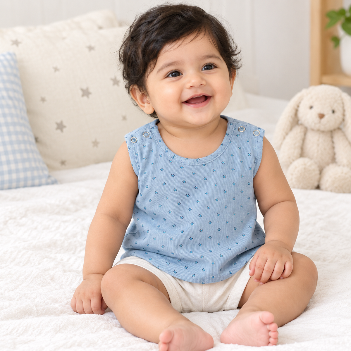 100 % Cotton Printed Jabla for Newborns & Infants