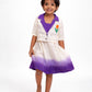 Violet Ombre Frock with Vest Embroidery