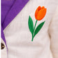 Violet Ombre Frock with Vest Embroidery