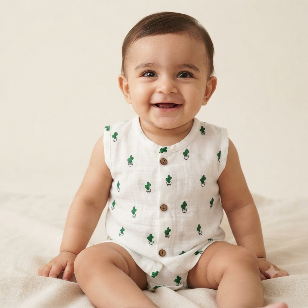 100 % Cotton Printed Jabla for Newborns & Infants