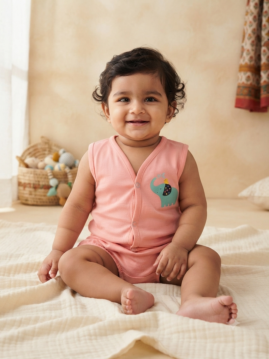 100 % Cotton Printed Jabla for Newborns & Infants