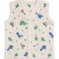 Wildlings Sleeveless Front open Jabla | Pack of 4 | Assorted Prints | 100% Muslin Cotton | Newborn Baby Wear
