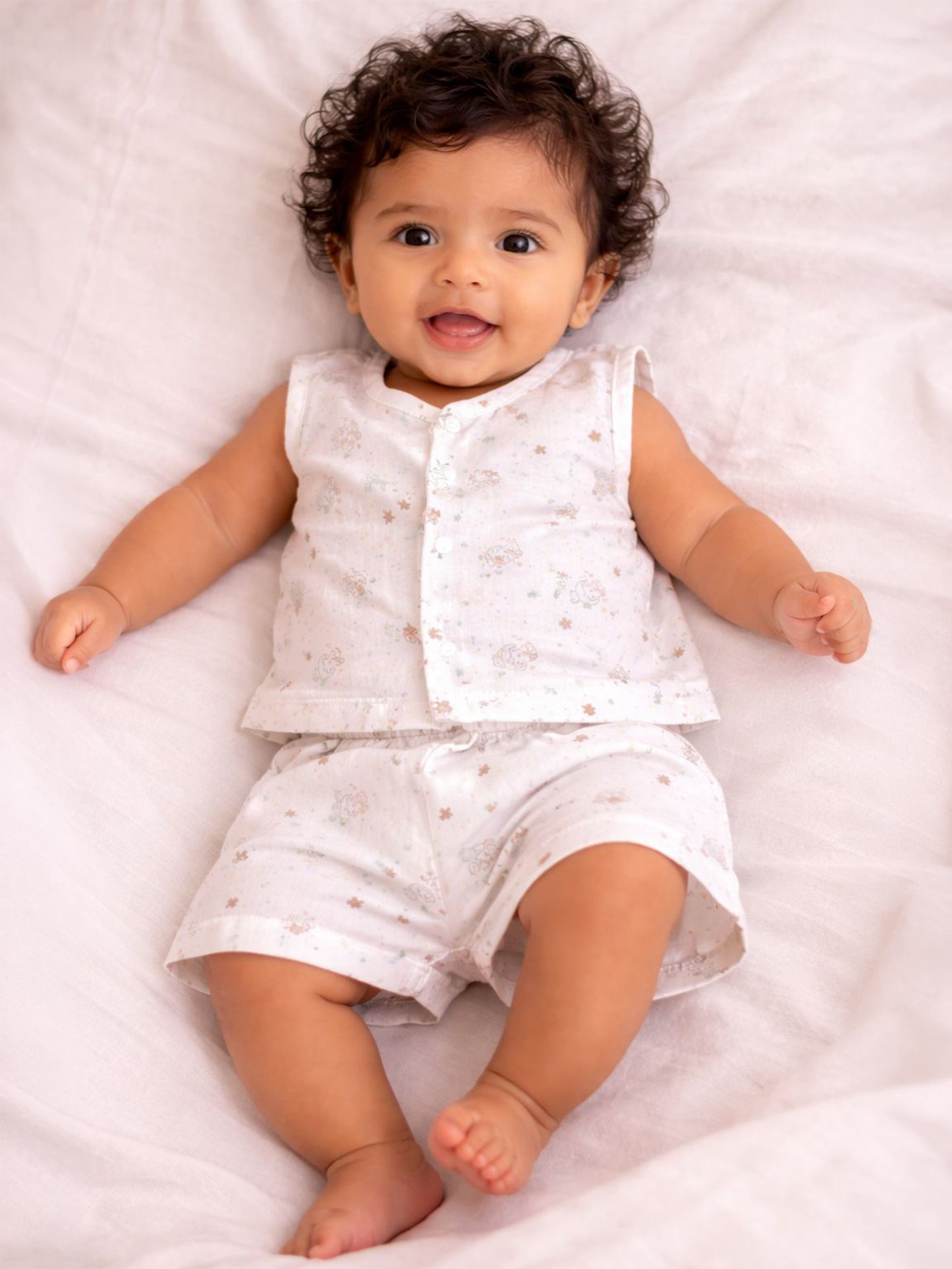 All over Printed & Plain Muslin Jhabla - pack of 3