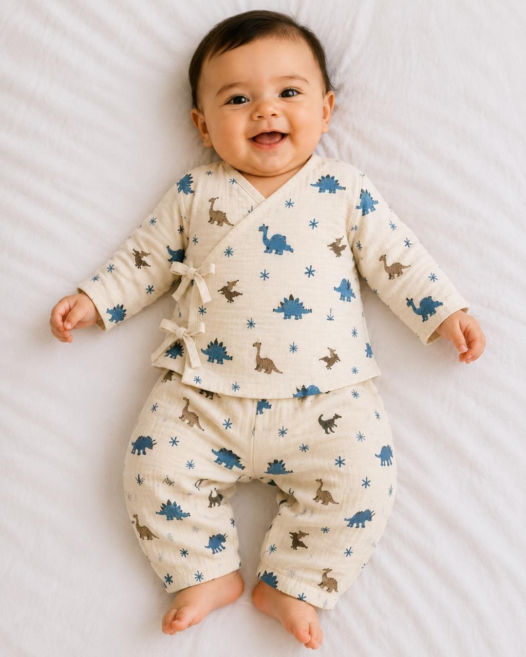 Safari Tales Muslin Cotton Angharkha Jabla Pant Set, Pack of 3