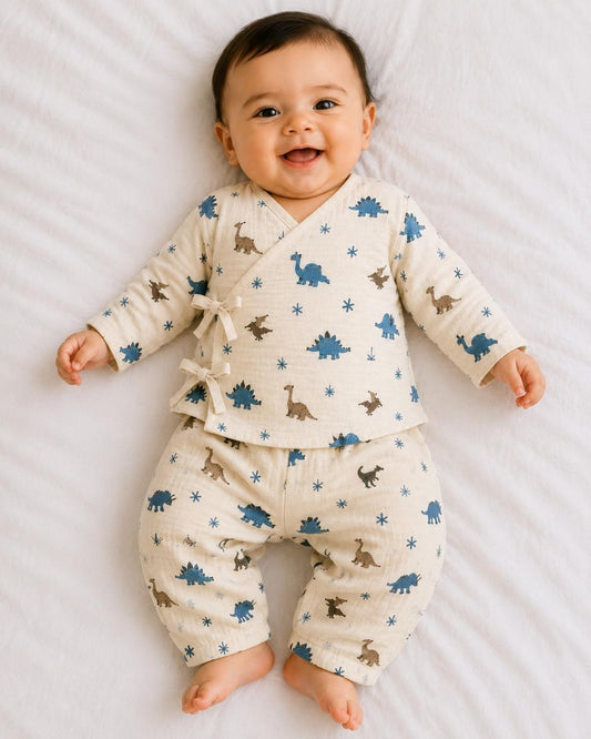 Safari Tales Muslin Cotton Angharkha Jabla Pant Set, Pack of 3
