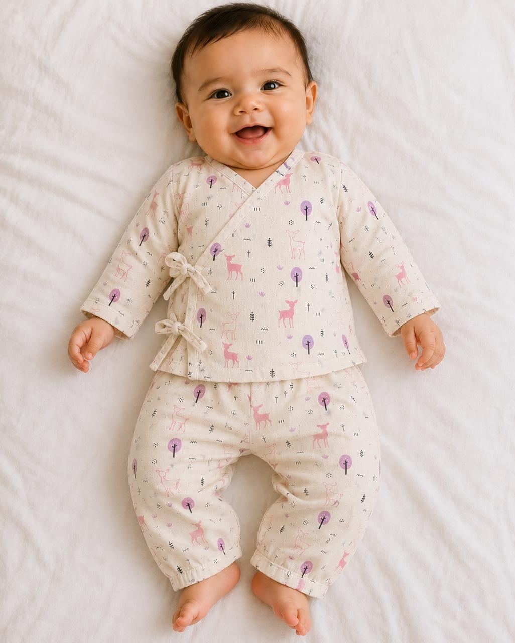 Safari Tales Muslin Cotton Angharkha Jabla Pant Set, Pack of 3