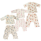 Safari Tales Muslin Cotton Angharkha Jabla Pant Set, Pack of 3