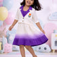 Violet Ombre Frock with Vest Embroidery