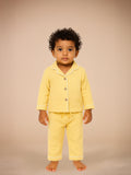 Yellow Crinkle Muslin Nightsuit | Unisex