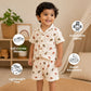 Feather Printed Short sleeve with Shorts Nightsuit
