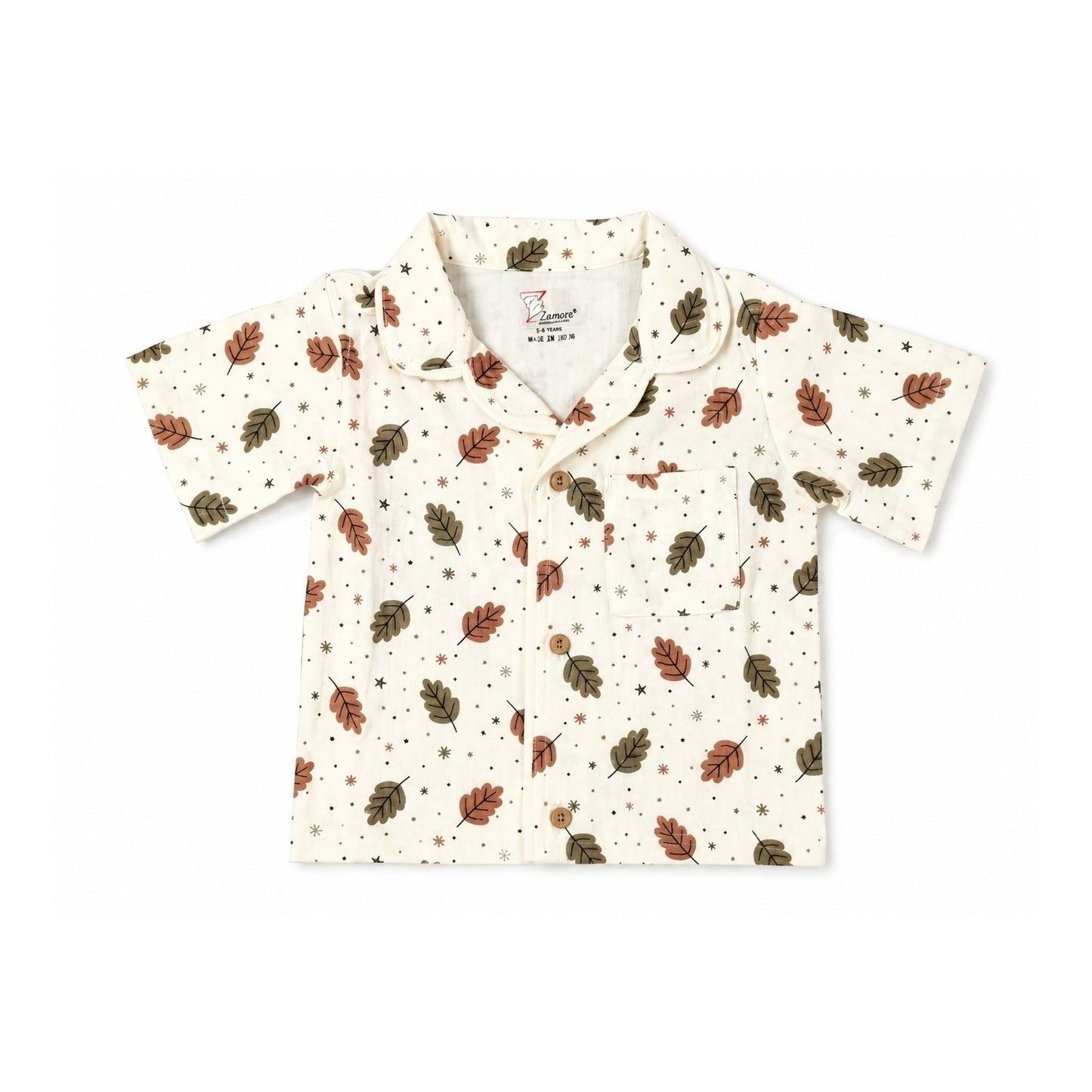 Feather Printed Short sleeve with Shorts Nightsuit