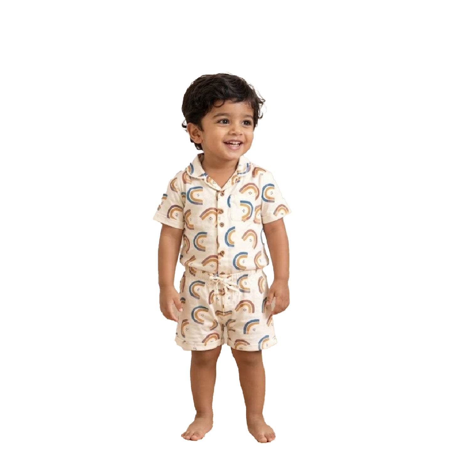 Rainbow printed Short sleeve with Shorts Nightsuit