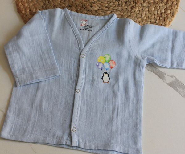 Playful Parade Full Sleeve Front open Jabla | 100% Muslin Cotton | Newborn Baby Wear